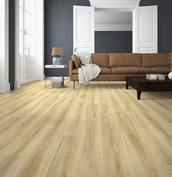 Water-resistant laminate flooring in a living space