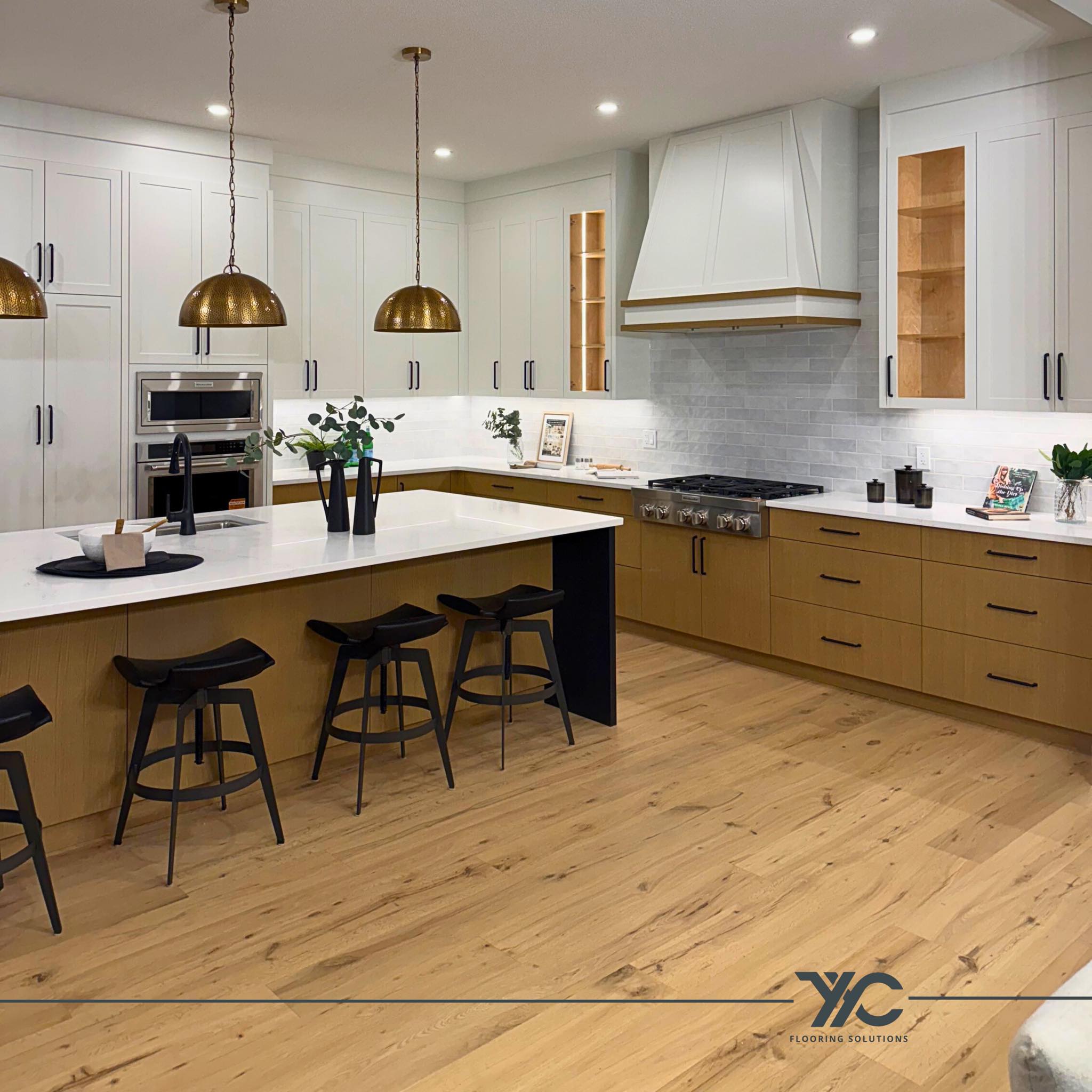 Finished white oak floor